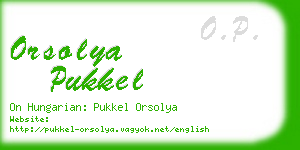 orsolya pukkel business card